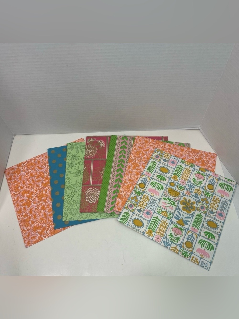 VINTAGE textured floral wrapping paper lot gift paper
